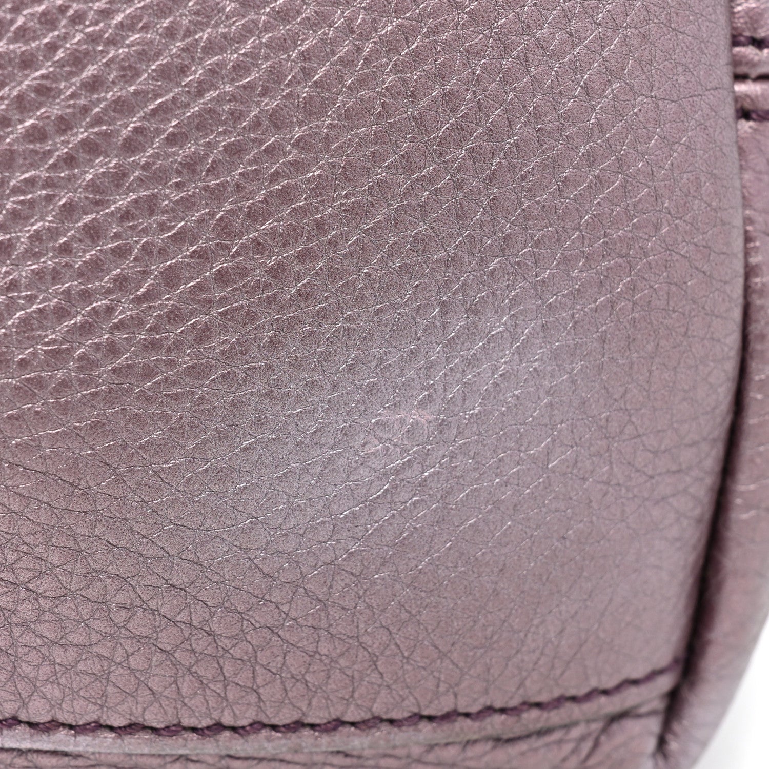 Gucci Metallic Pebbled Calfskin Medium Soho Chain Shoulder Bag Purple 11 of 11