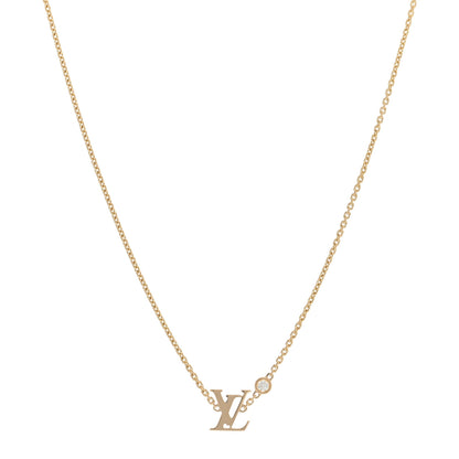 Louis Vuitton 18K Yellow Gold Diamond Idylle Blossom LV Pendant Necklace 1 of 3