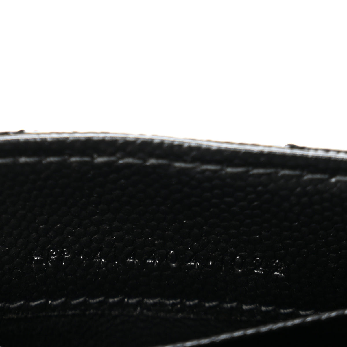 Saint Laurent Grain De Poudre Matelasse Chevron Small Monogram Envelope Wallet Black 7 of 10