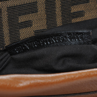 Fendi Goatskin Zucca Medium Peekaboo Iconic Satchel Cuoio Tobacco Moro 7 of 7