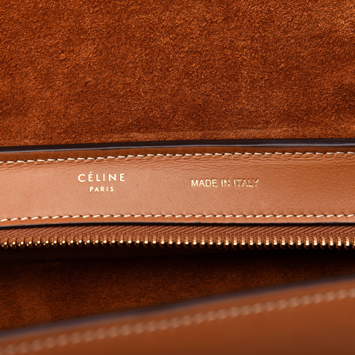 Vegetable Calfskin Small Trapeze Tan