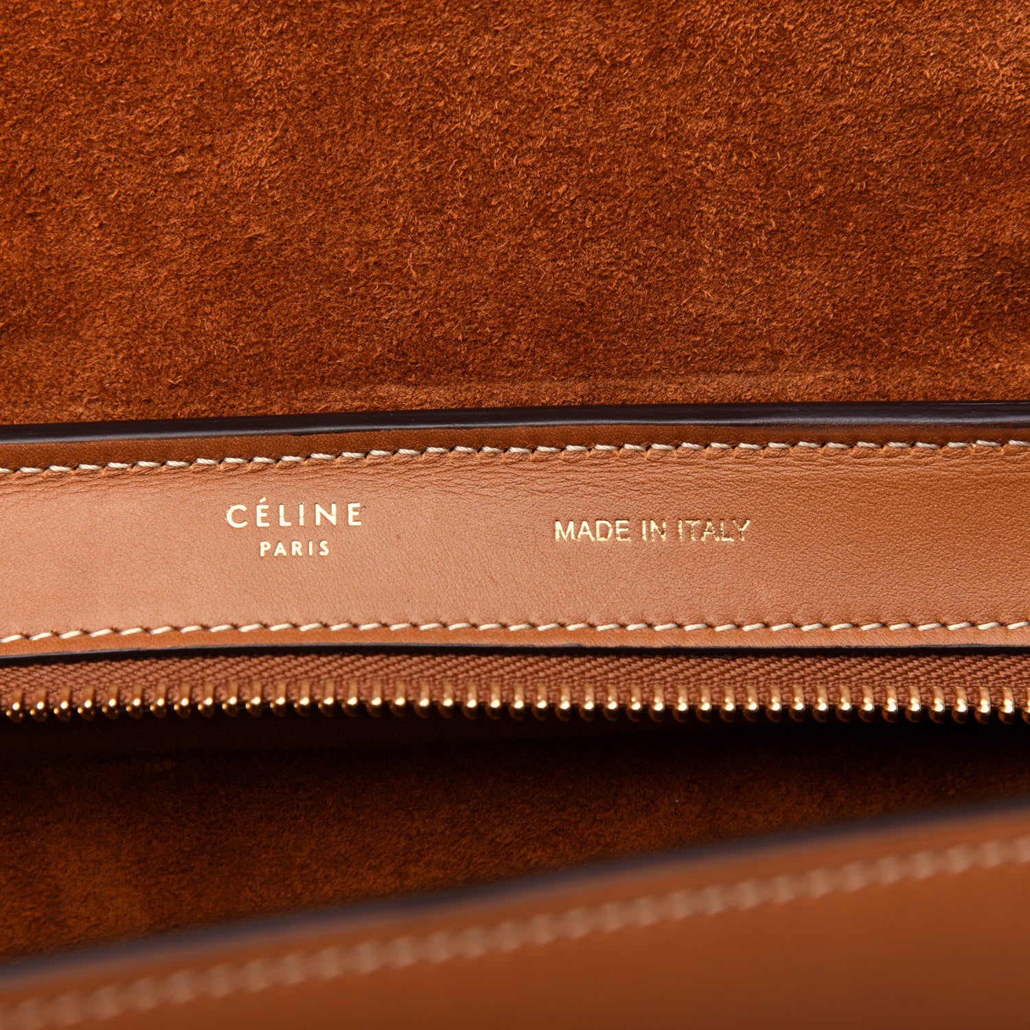 Celine Vegetable Calfskin Small Trapeze Tan 6 of 10