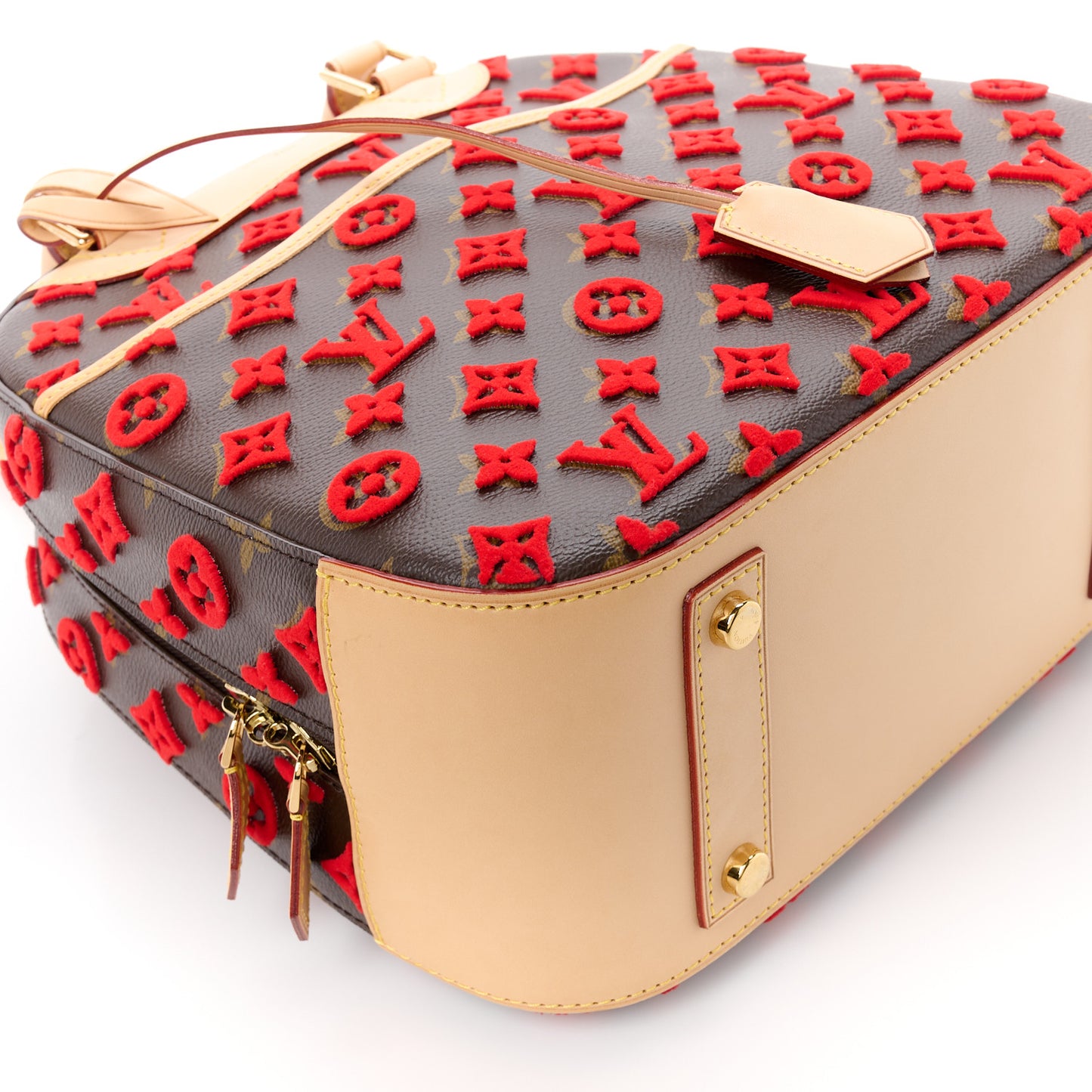 Monogram Tuffetage Deauville Cube Red