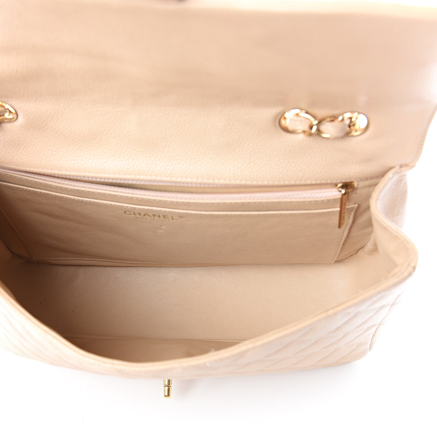 Chanel Caviar Quilted Jumbo Single Flap Beige Clair 4 of 8