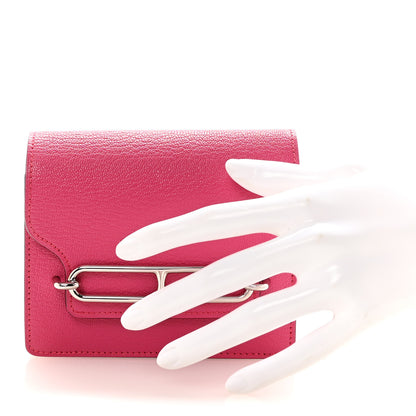 Hermes Chevre Mysore Roulis Slim Wallet Rose Shocking 2 of 7