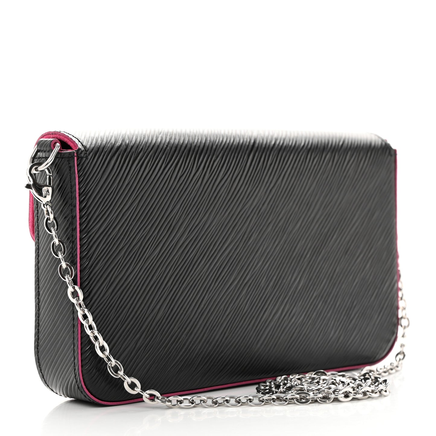 Epi Pochette Felicie Black Hot Pink