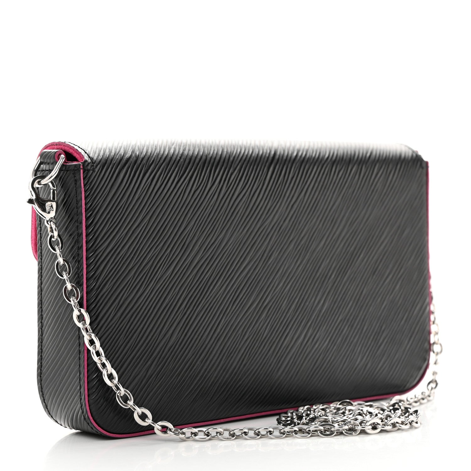 Louis Vuitton Epi Pochette Felicie Black Hot Pink 4 of 14