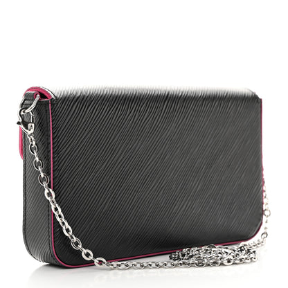 Louis Vuitton Epi Pochette Felicie Black Hot Pink 4 of 14