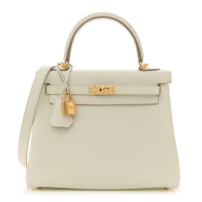 Hermes Togo Kelly Retourne 25 Mushroom 1 of 11