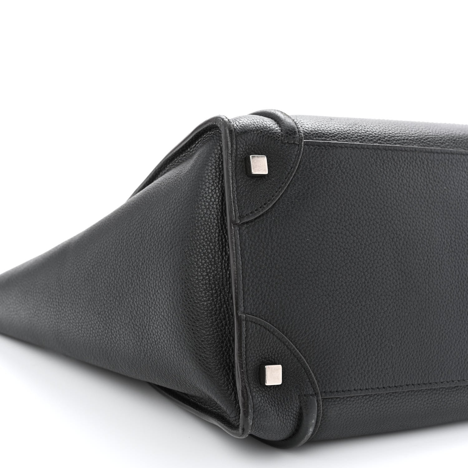 Celine Drummed Calfskin Mini Luggage Black 8 of 9