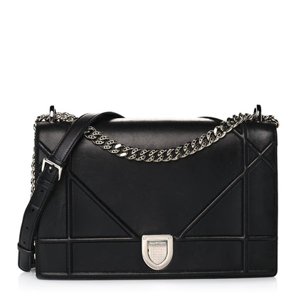 Christian Dior Lambskin Large Diorama Flap Bag Black 1 of 10