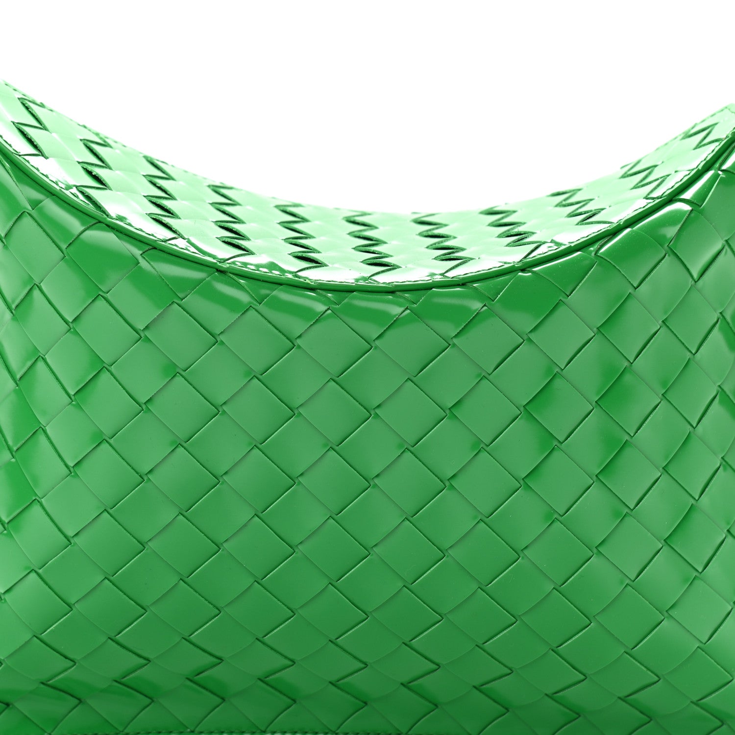 Bottega Veneta Brushed Calfskin Intrecciato Cradle Fold Over Shoulder Bag Parakeet 7 of 9