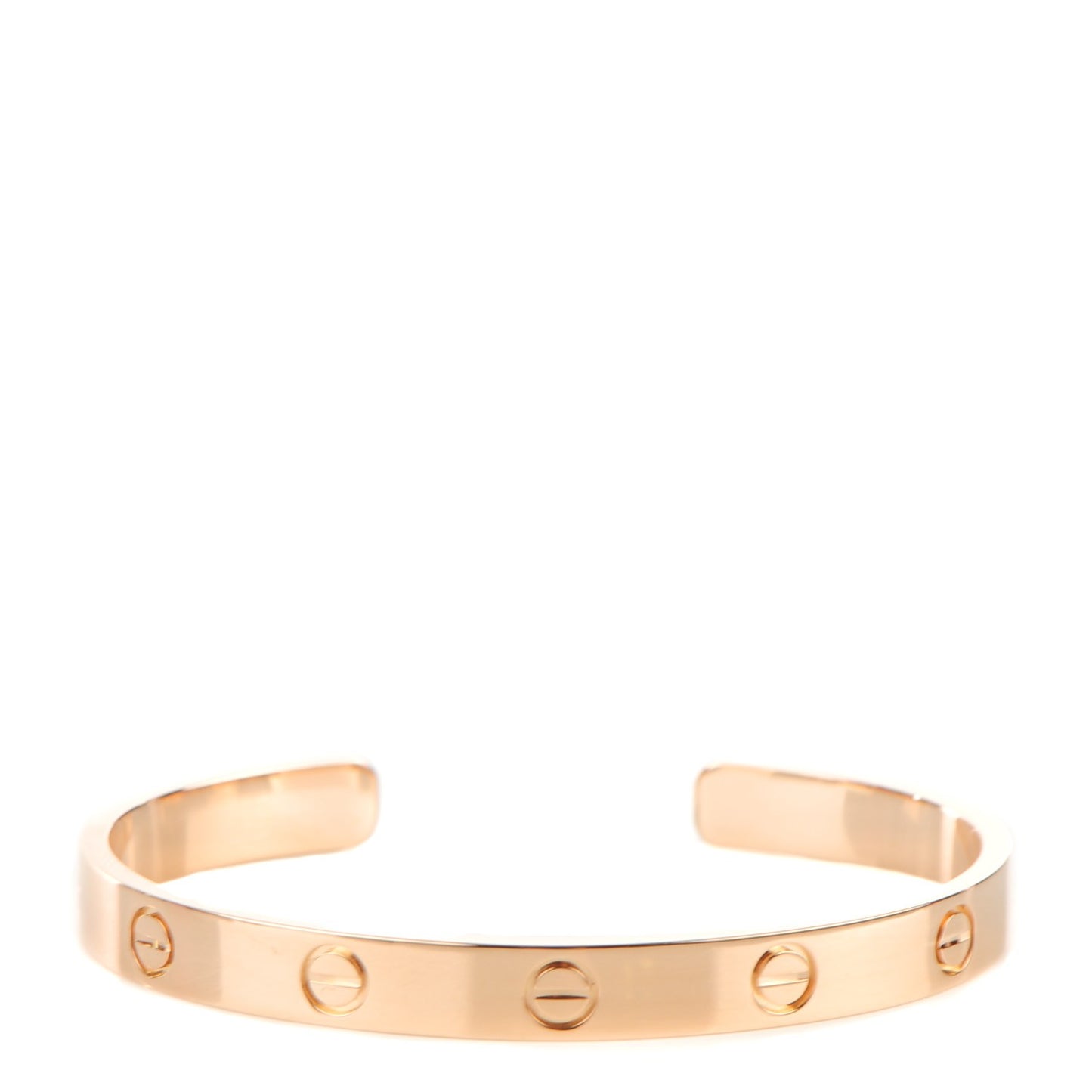 18K Pink Gold LOVE Cuff Bracelet 17