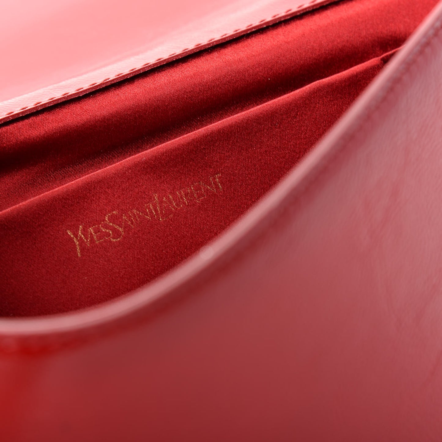 Textured Patent Monogram Large Belle De Jour Clutch Red
