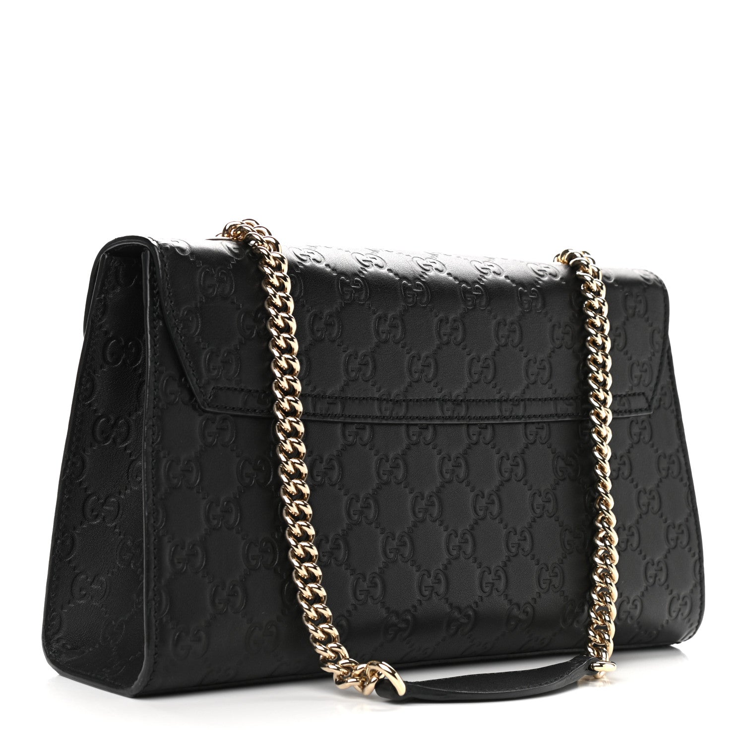 Gucci Guccissima Medium Emily Chain Shoulder Bag Black 3 of 9
