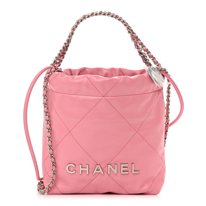 Chanel Shiny Calfskin Quilted Mini Chanel 22 Pink 1 of 12