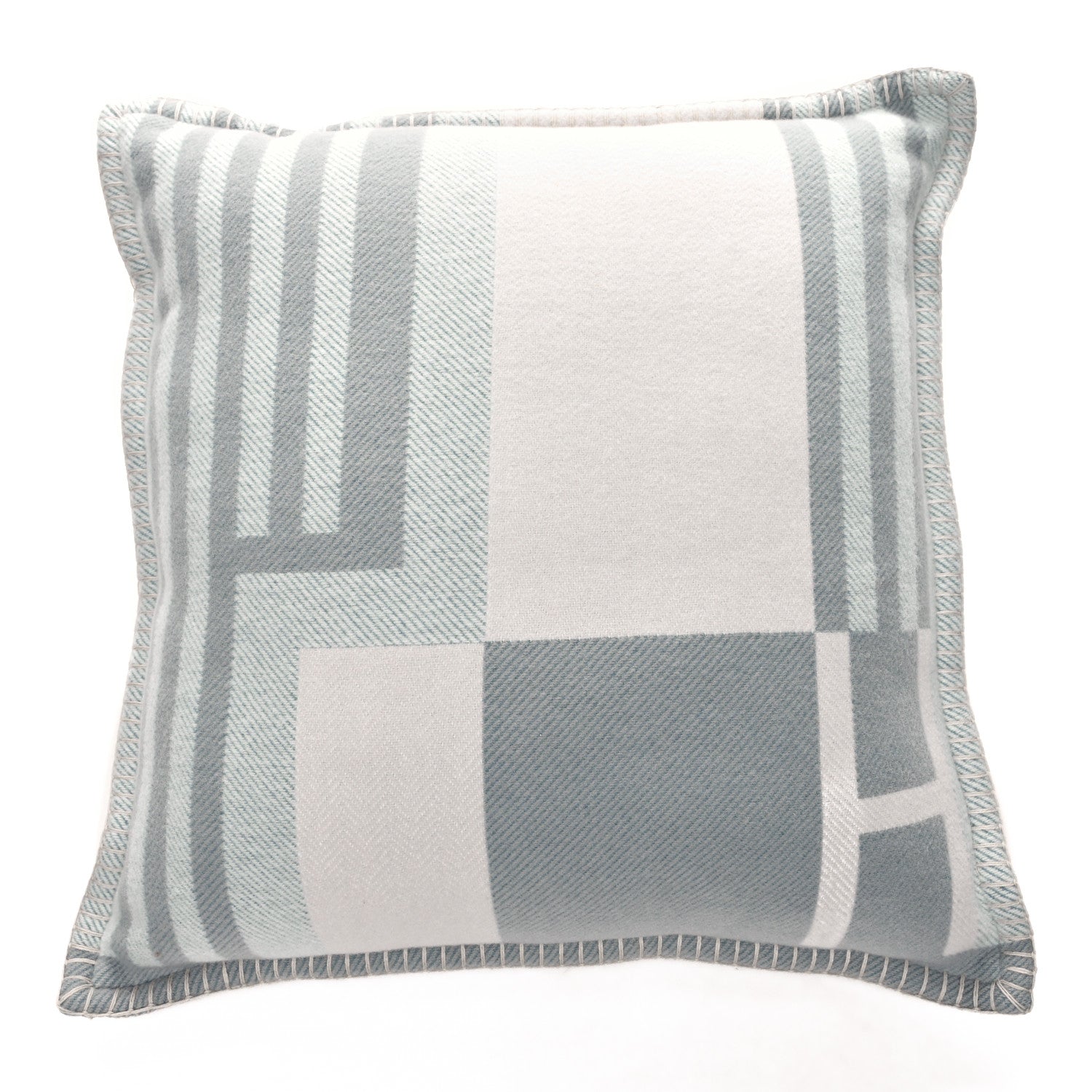 Hermes Wool Cashmere Ithaque Pillow Gris Perle 1 of 3