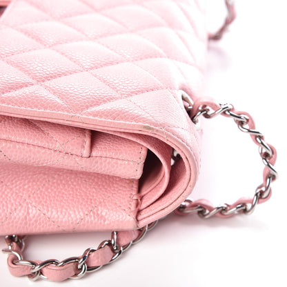 Chanel Caviar Quilted Medium Double Flap Pink 16 of 19