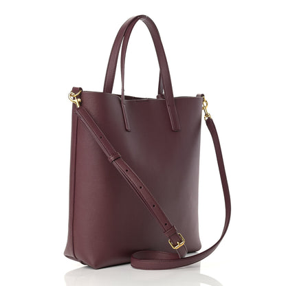 Saint Laurent Calfskin Toy Shopping Tote Dark Red 3 of 9