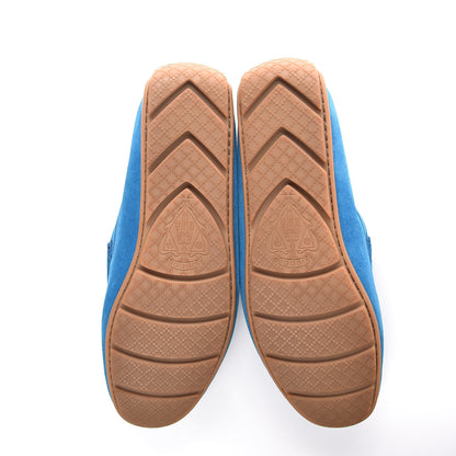 Gucci Suede Mens Driver Loafers 8 Riviera Blue 5 of 8