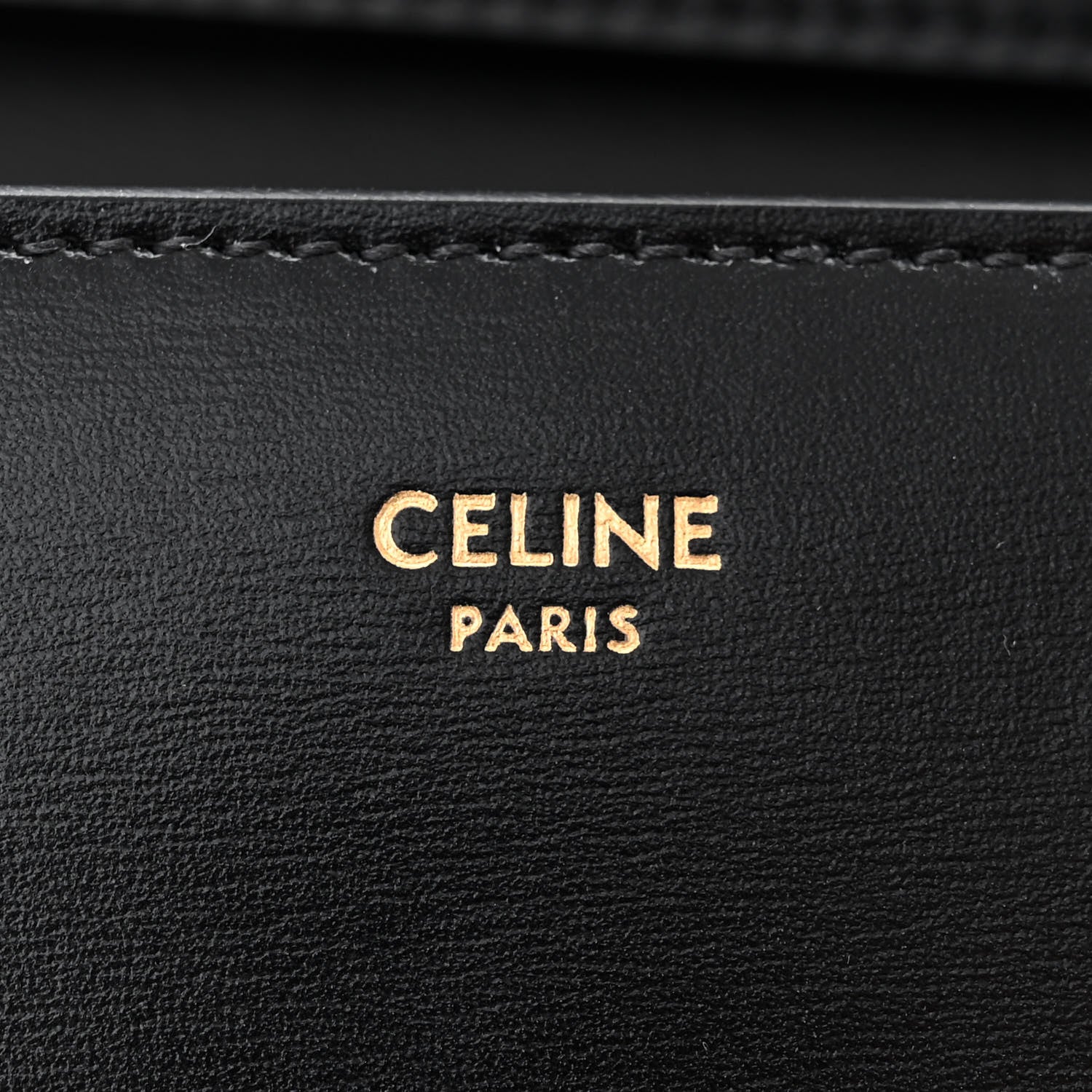 Celine Shiny Calfskin Triomphe Margo Wallet on Chain Black 6 of 11