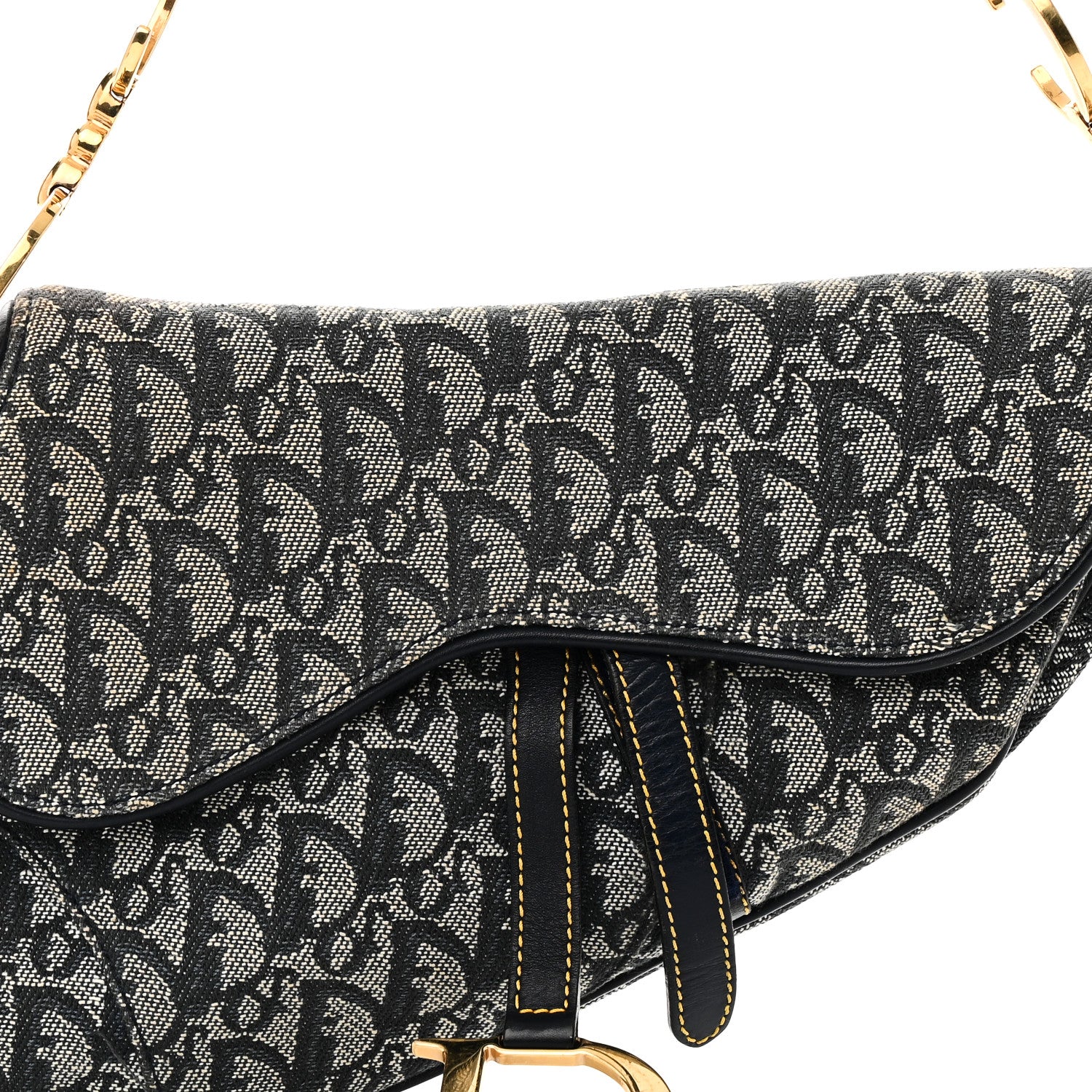 Christian Dior Monogram Saddle Bag Blue 8 of 10