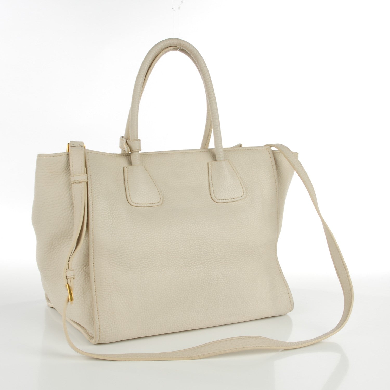 Prada Vitello Daino Shopping Tote Talco 3 of 9