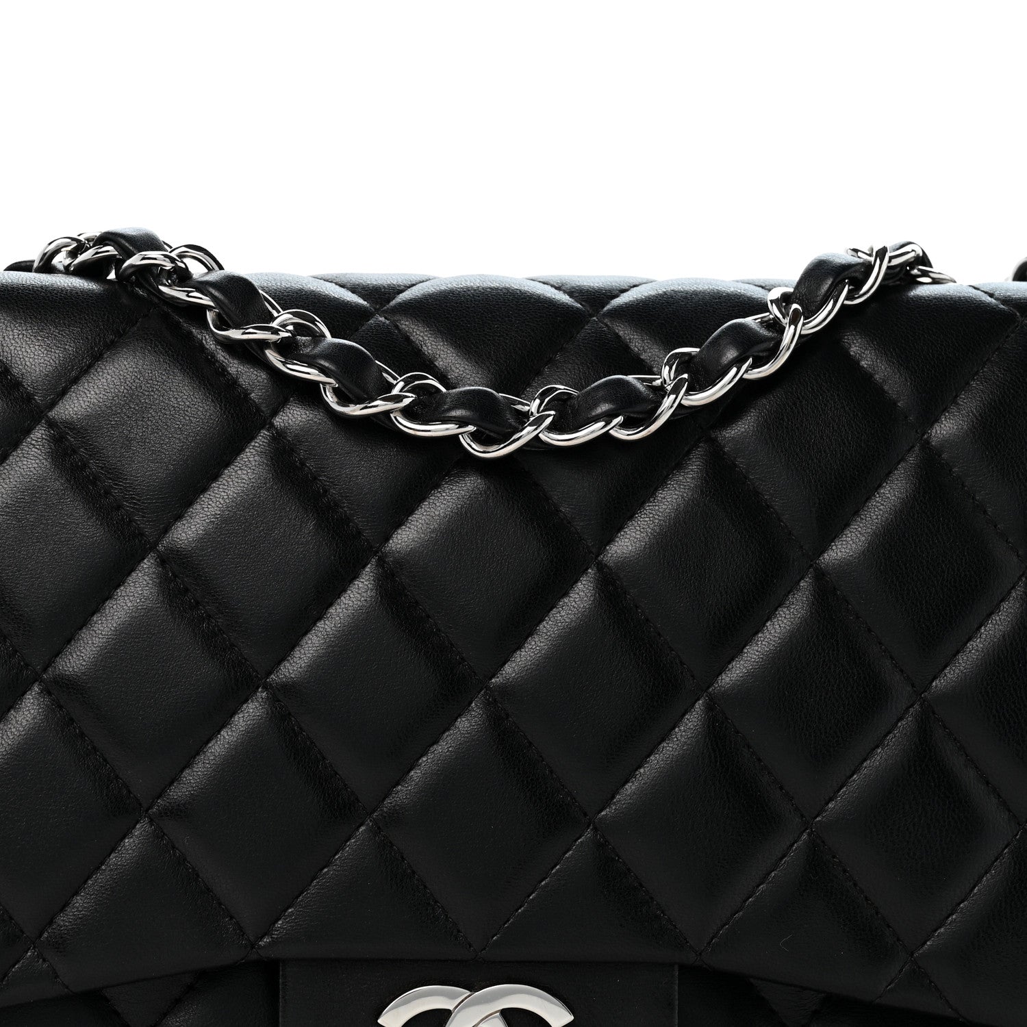 Chanel Lambskin Quilted Jumbo Single Flap Black 8 of 14