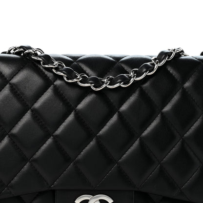 Chanel Lambskin Quilted Jumbo Single Flap Black 8 of 14