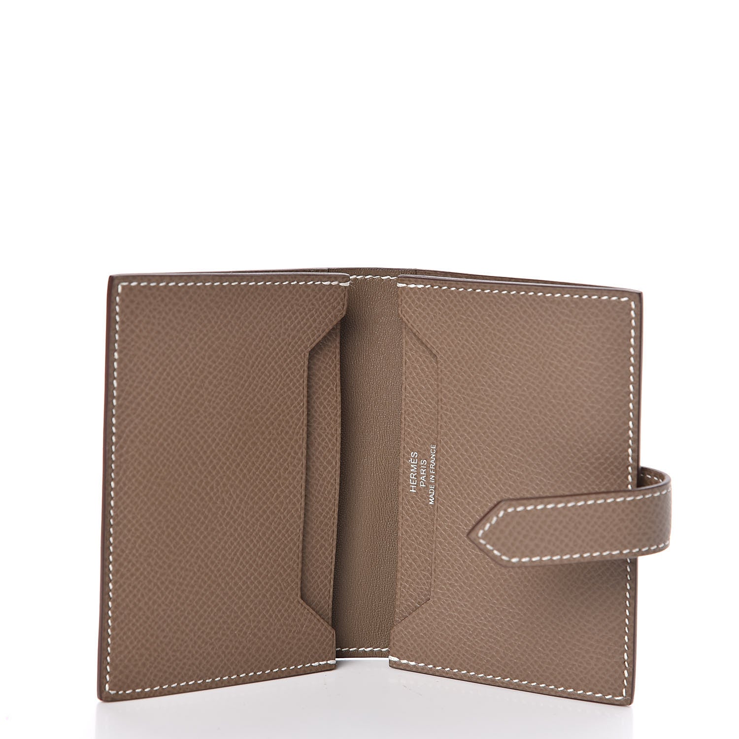 Hermes Epsom Bearn Card Holder Wallet Etoupe 5 of 7