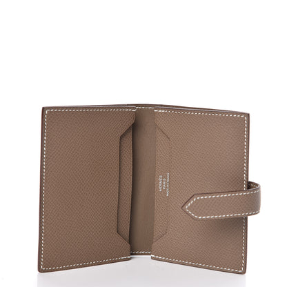 Hermes Epsom Bearn Card Holder Wallet Etoupe 5 of 7