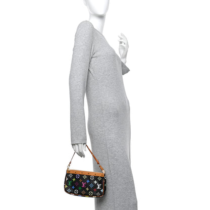 Louis Vuitton Monogram Multicolor Pochette Accessories Black 2 of 11