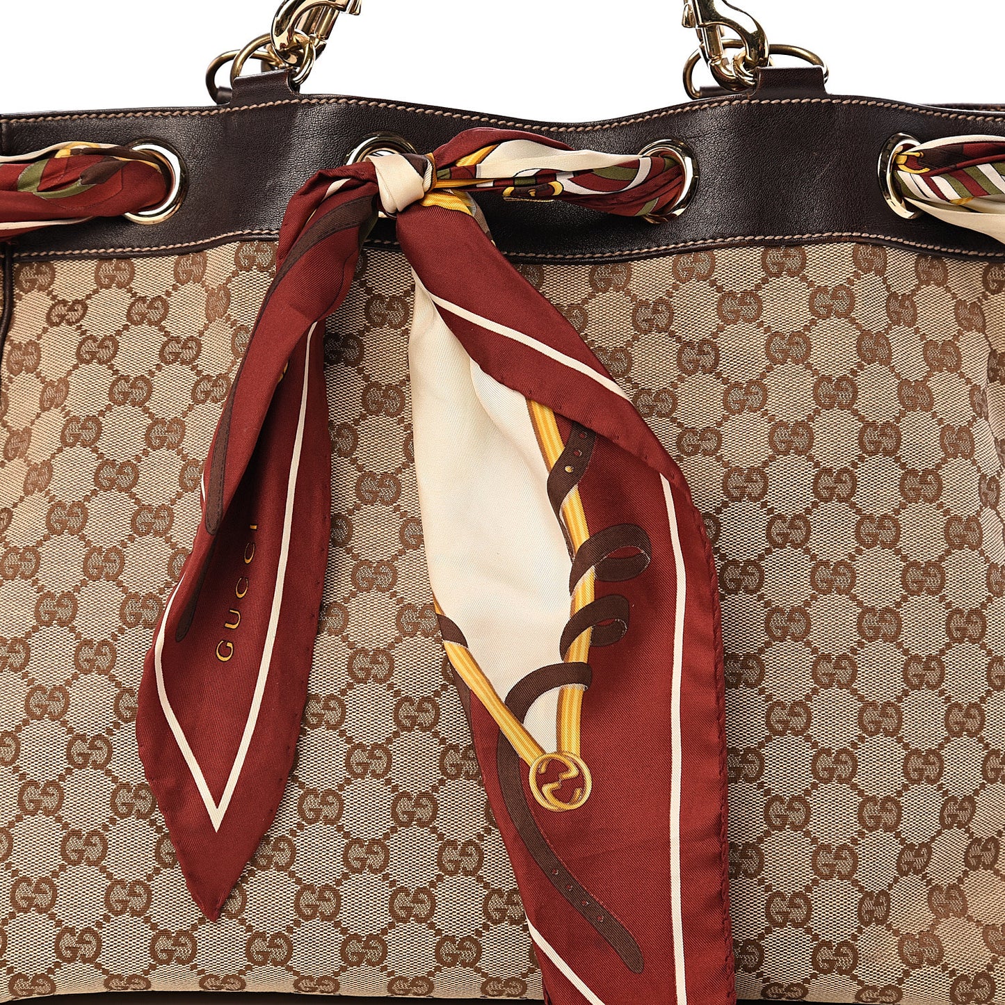 Monogram Large Positano Tote Brown