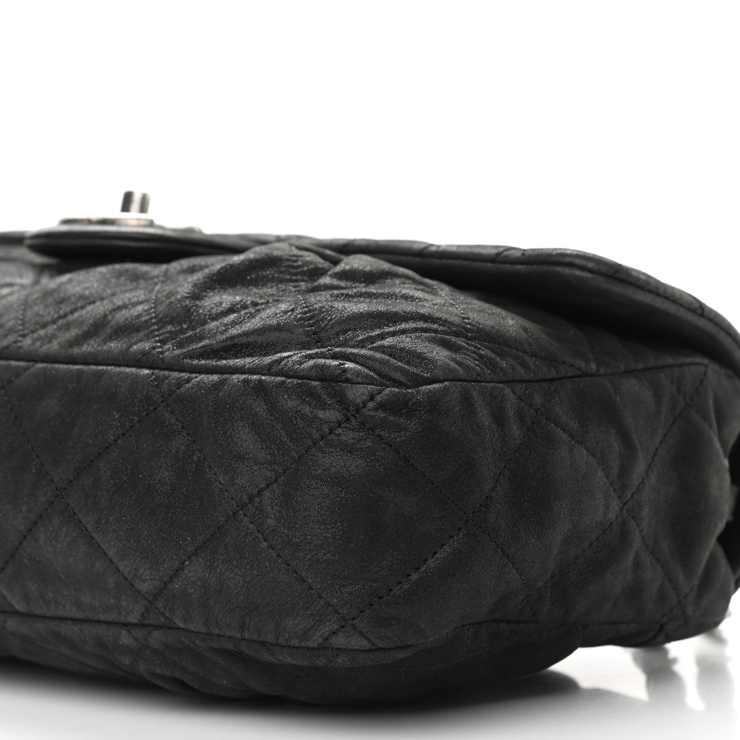 Chanel Iridescent Calfskin Large Chic Quilt Flap Black 9 of 11