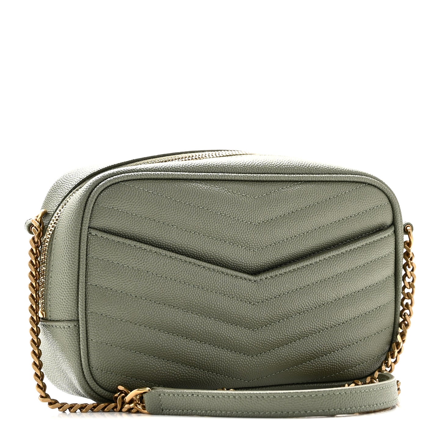 Grain De Poudre Matelasse Monogram Mini Lou Camera Bag Light Sage
