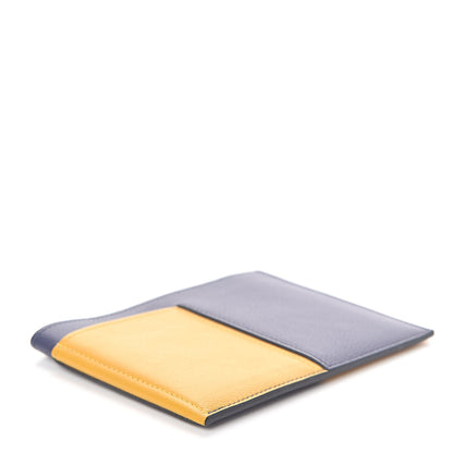 Hermes Evercolor Necto Card Holder Bleu Encre Ambre Bleu Zellige 4 of 7