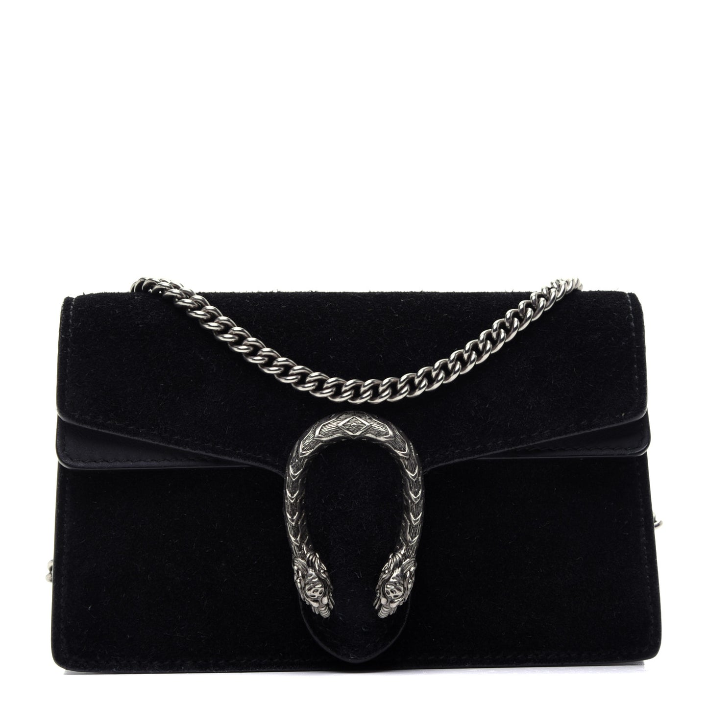 Suede Super Mini Dionysus Shoulder Bag Black