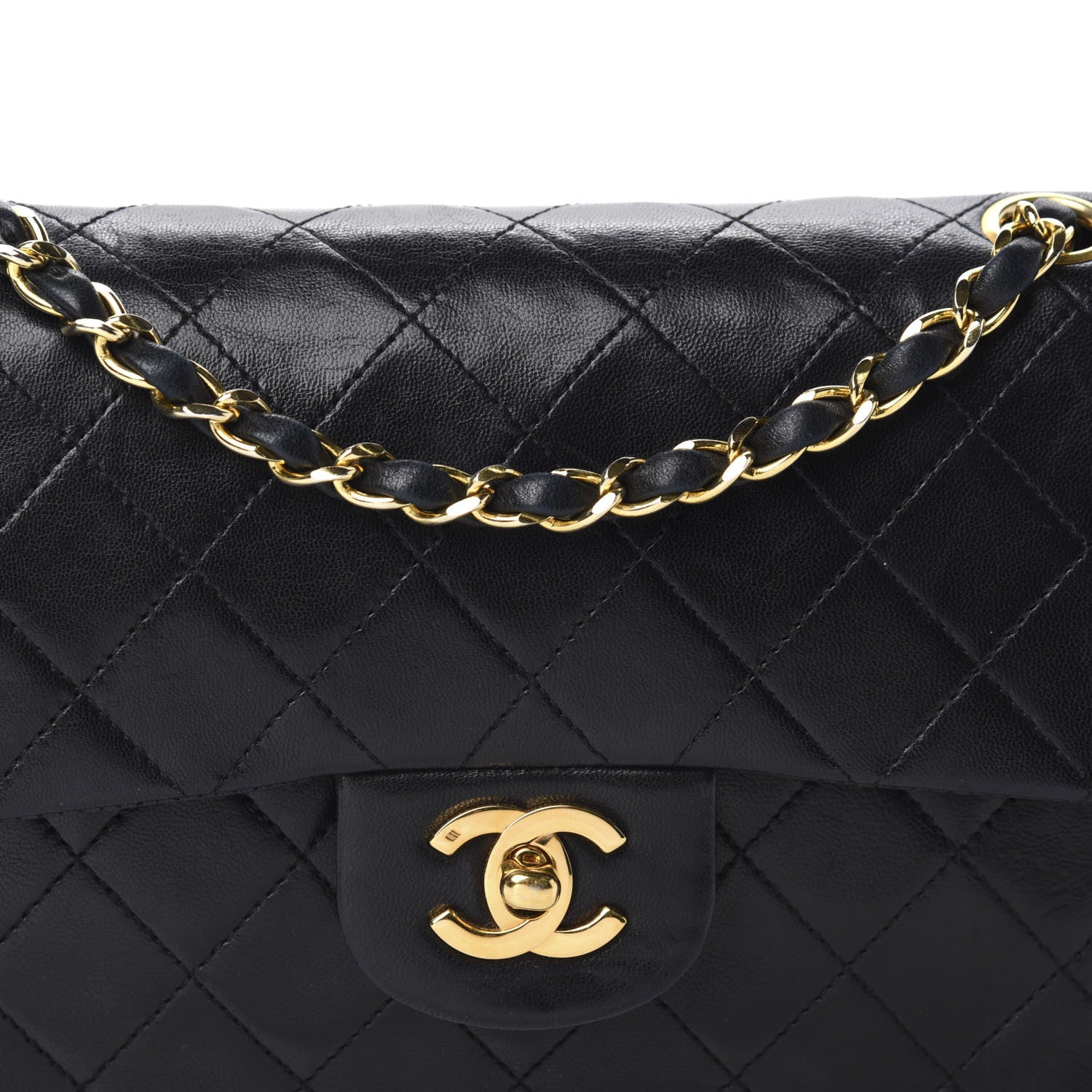 Chanel Lambskin Quilted Small Double Flap Black 14 of 14