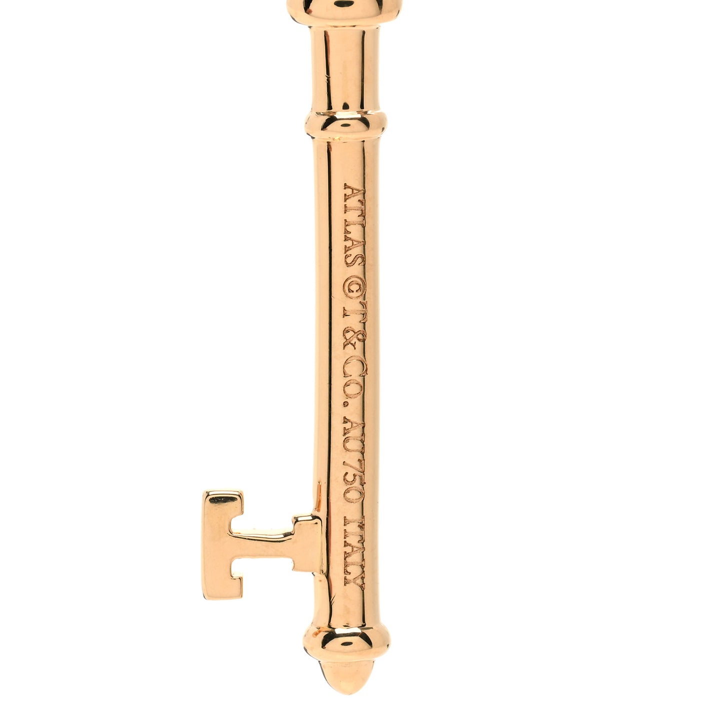 18K Rose Gold Diamond Atlas Key Pendant
