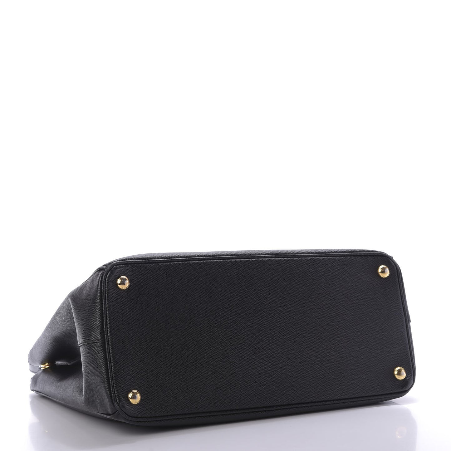 Saffiano Medium Galleria Double Zip Tote Black