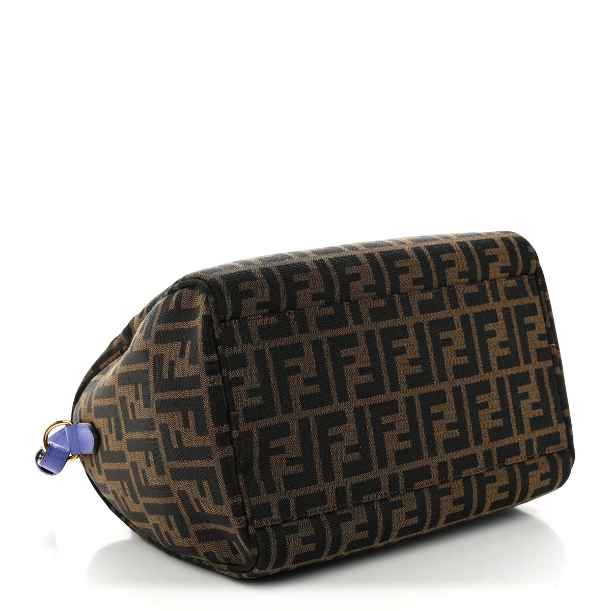 Fendi Zucca Vitello Elite Small Boston Tobacco Viola Cassis 4 of 11