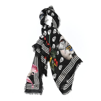 Alexander McQueen Modal Skull Logo Scarf Multicolor 2 of 4
