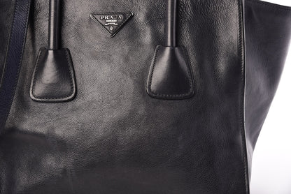 Prada Glace Calfskin Twin Pocket Tote Baltico 17 of 18