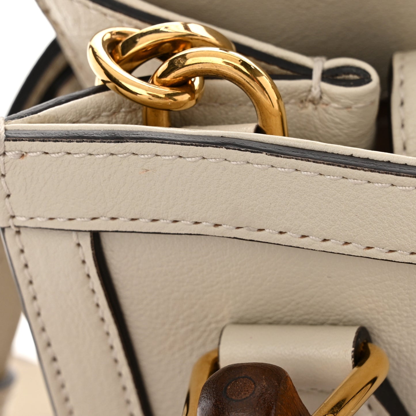 Wonka Grain Calfskin Mini Diana Tote Bag Mystic White Orange Fluo