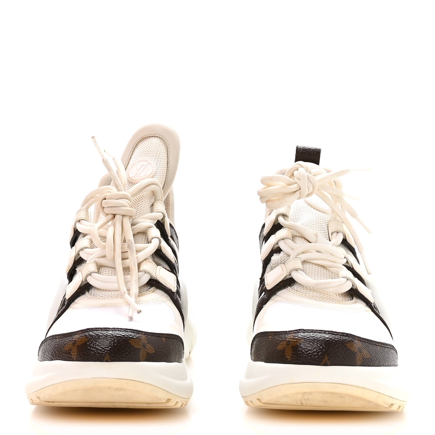 Louis Vuitton Patent Monogram LV Archlight Sneakers 38.5 White 3 of 9