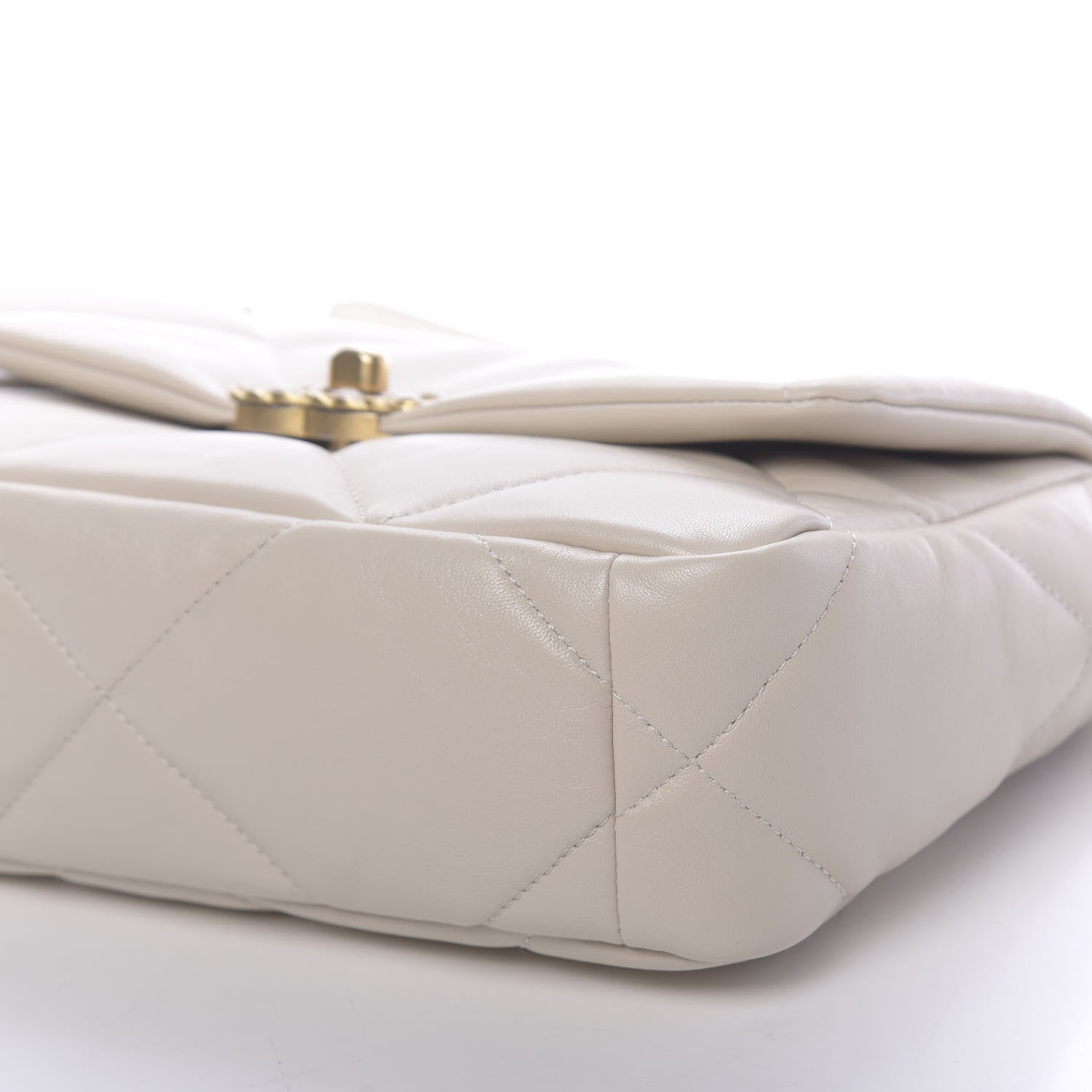 Chanel Goatskin Quilted Medium 19 Flap Beige 9 of 11