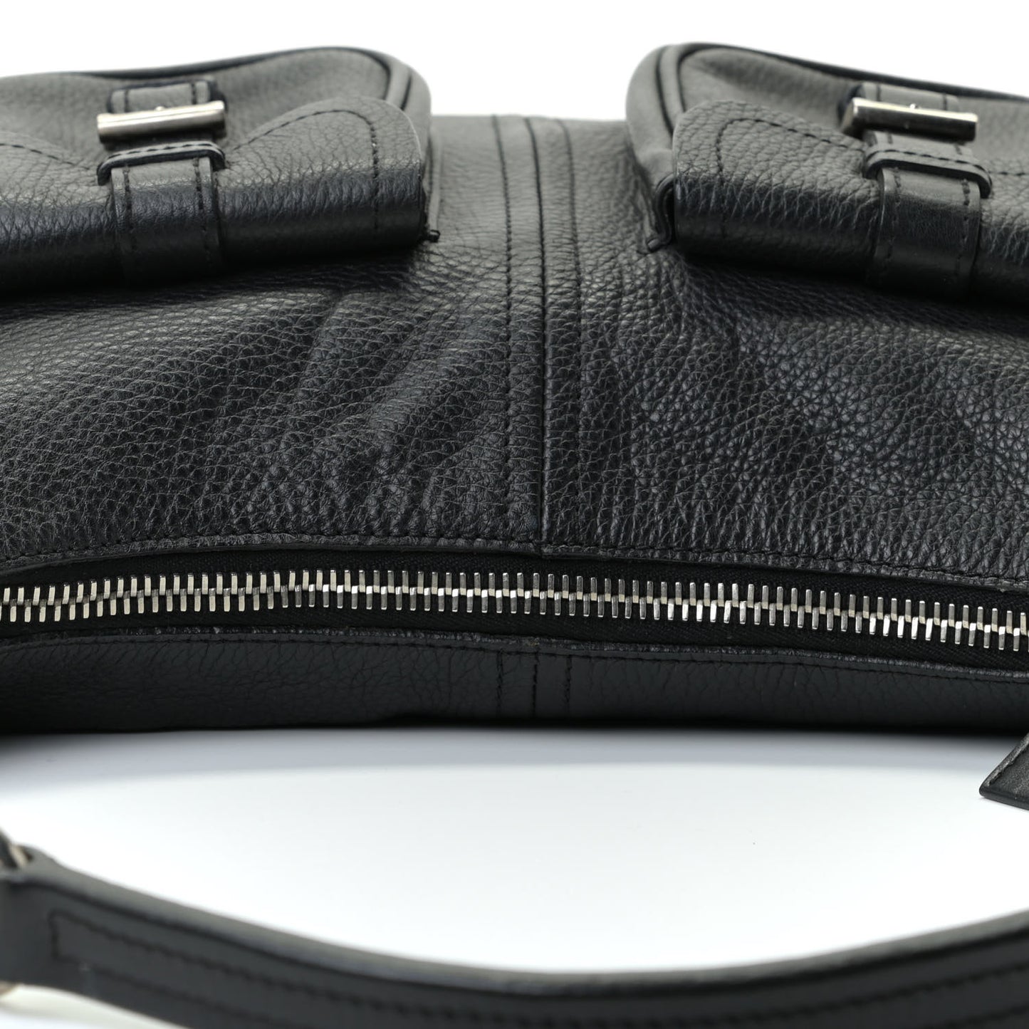 Vitello Daino Pocket Hobo Black