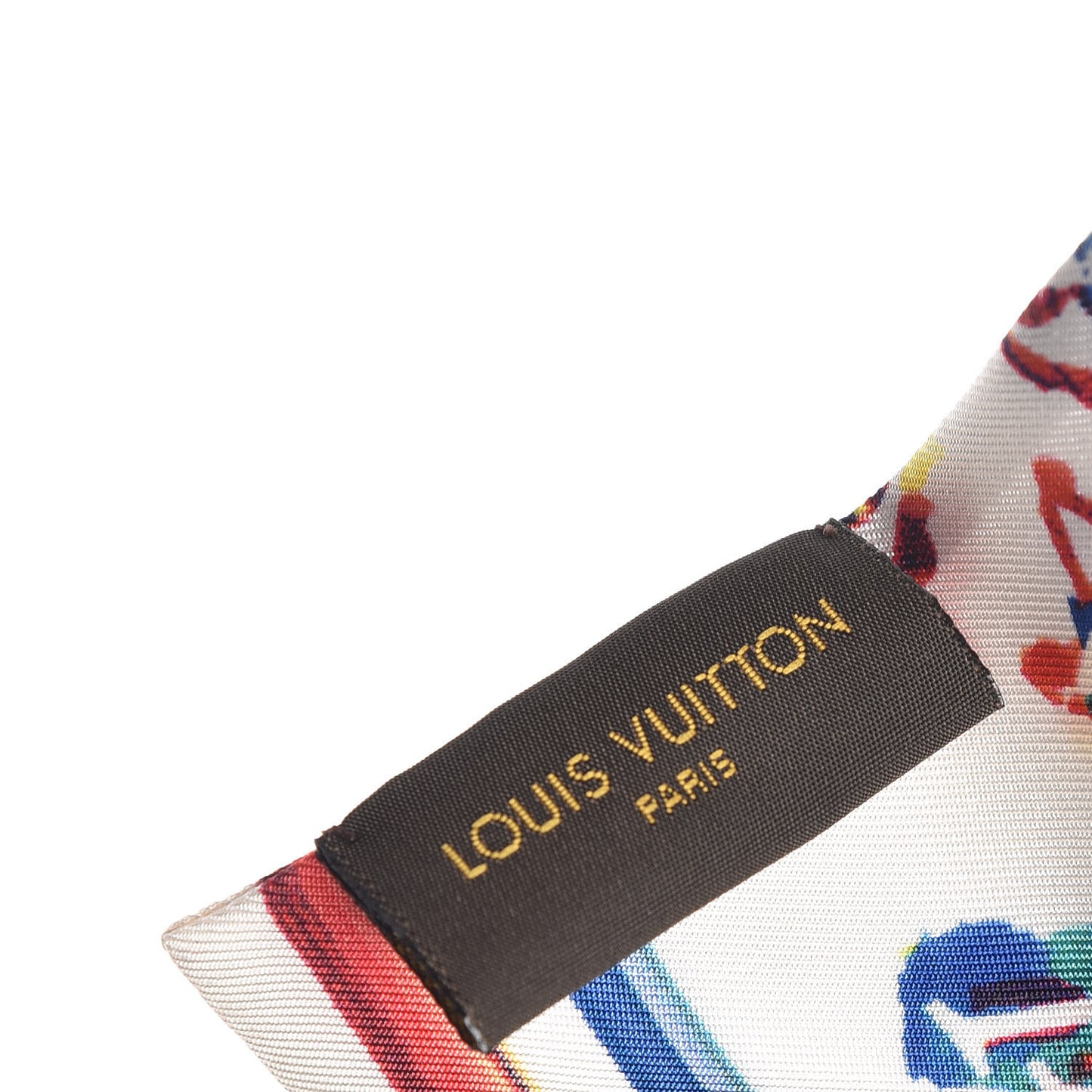 Silk Monogram Rainbow Bandeau White