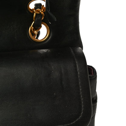 Chanel Lambskin Quilted Medium Double Flap Black 19 of 29