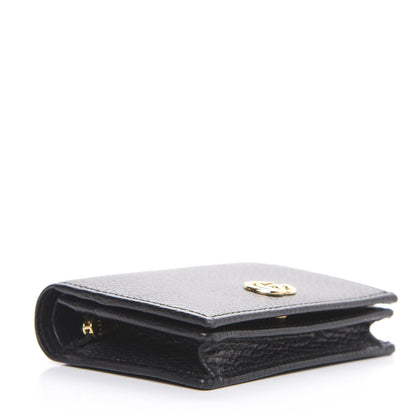 Gucci Pebbled Calfskin GG Marmont Card Case Black 4 of 9